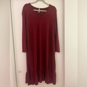 Acting Pro long red sweater dress